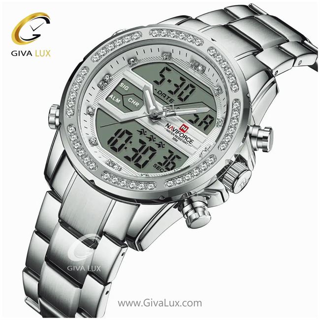 ساعت مچی مردانه بند فلزی دو زمانه ناوی فورس مدل NF9190 91901 (4).jpg